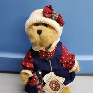Boyds Bears Plush with Red and Blue Outfit
